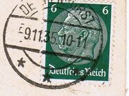 Briefmarke, Deutsches Reich Hindenburg 6 Pfg auf Ansichtskarte - Sinsheim