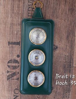 Wetterstation mit Hygrometer, Thermometer und Barometer aus Leder - Hannover Buchholz-Kleefeld