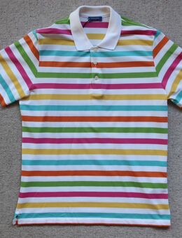 Conleys Blue Poloshirt Türkis bunt multicolor Streifen Größe L - Niddatal