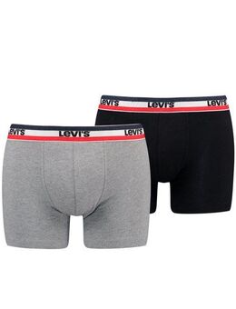 Levi's® Boxershorts LEVIS MEN SPW LOGO BOXER BRIEF ORG 2P (Packung, 2er Pack) mit breitem Logobund