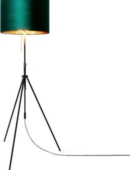 Paco Home Stehlampe Naomi uni Color, ohne Leuchtmittel, Wohnzimmer Höhenverstellbar 121,5 bis 176,5 cm Zugschalter Velour