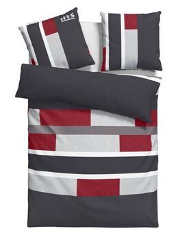 H.I.S Bettwäsche Etienne in Gr. 135x200 oder 155x220 cm, Linon, 2 teilig, Bettwäsche aus Baumwolle, zeitlose Bettwäsche mit Streifen-Design