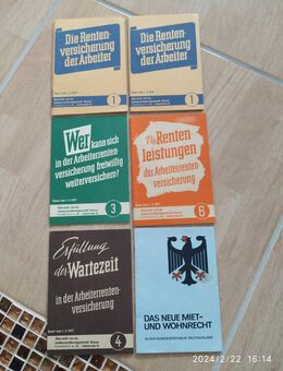 ZU VERSCHENKEN: alte Infohefte Rente Miet- u. Wohnrecht 1957ff - Fulda Zentrum