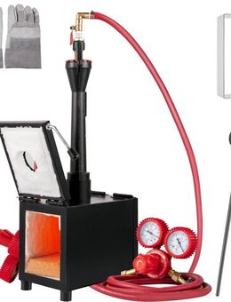 XXL Starter Set Gas Schmiedeofen 1300°C Zweitürig Brenner Schmied - Wuppertal