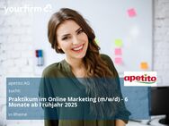 Praktikum im Online Marketing (m/w/d) - 6 Monate ab Frühjahr 2025 - Rheine