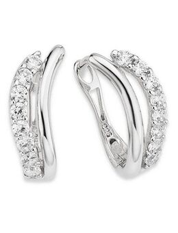 Bruno Banani Paar Creolen Schmuck Geschenk Silber 925 Ohrschmuck Ohrringe, mit Zirkonia (synth)