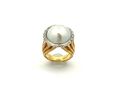 Damen Ring 750er Gold Mabe-Perle & Brillanten *Einzelstück* in 69181