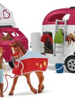 Schleich® Spielwelt HORSE CLUB, Abenteuer mit Auto und Pferdeanhänger (42535), Made in Europe
