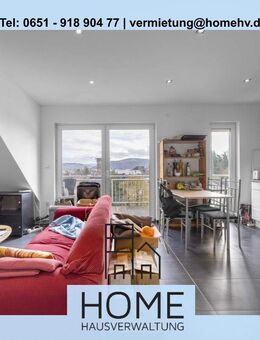 Trier-Ehrang: 2 ZKB – DG Wohnung mit ca. 56 m² WFL, EBK und Balkon – WBS erforderlich - Trier