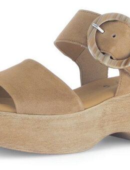 Gabor Sandalette, Sommerschuh, Riemchensandale mit Plateau in Holzoptik