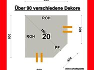 Eckarbeitsplatte ME 873, Küche 90 x 90 cm, über 90 Dekore - Oberhausen