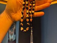 TesbihBid Kettenanhänger Kuka Tesbih Gebetskette (Misbaha Faturan Sedef Tesbih, 33-tlg., Tasbeeh tasbih), Tesbih Misbaha islam Amber Kehribar oltu