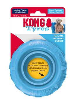 KONG Puppy Reifen - Größe M/L: Ø 11,4 x H 3,8 cm