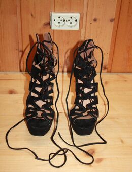 Highheels NaDoubt Gr 38 schwarz Party Reisverschluss Blockabsatz 14 cm neuwertig - Borken