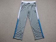 Workout Fitness Sweatpants Hose grau blau weiß Streifen XL - Niddatal