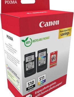 Canon PG-510/CL-511 Photo Value Pack Tintenpatrone (Packung, 2-tlg)