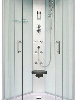 Sanotechnik Komplettdusche Scala, BxT: 90x90 cm, Sicherheitsglas, 1-tlg., mit Beleuchtung und Sitz