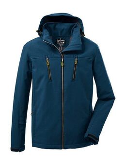 Killtec Softshelljacke KOW 163 MN SFTSHLL JCKT Wasserdichte Softshelljacke, abnehmbare Kapuze, Fleece-Futter