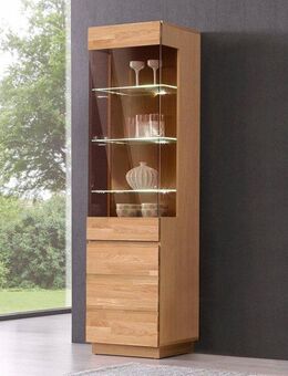 Home affaire Vitrine Höhe 184 cm, Türen aus Massivholz, mit Glaseinsatz