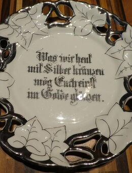 Porzellan Prunkteller Silberhochzeit ø 20 cm - Chemnitz