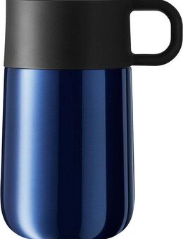 WMF Thermobecher Impulse Travel Mug, Cromargan® Edelstahl Rostfrei 18/10, doppelwandiger Edelstahl, geringe Höhe, 360°-Trinköffnung