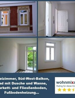 Qualitative Erdgeschoss- WE mit Balkon, FB-Heizung, Bad mit Dusche, Wanne, Fenster - Chemnitz