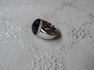 Spinell Ring schwarz 925er Silber 16,8 ct. mit 32 Zirkone rhodiniert oval Größe 17 HSE24 - Niddatal