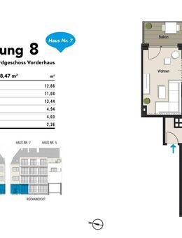Urbanes Leben & Rhein-Nähe – stilvolle 2-Zimmer-Wohnung in der Wielandstr. 5 + 7! WE 8 - Köln