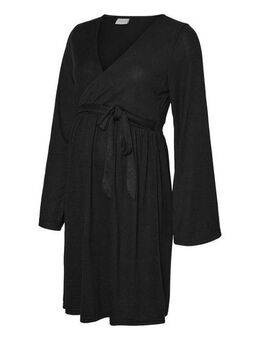 Mamalicious Umstandskleid MLMAEVE TESS LS JRS DRESS 2F NOOS Stilllage unter einem Wickeleffekt