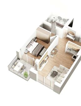 Moderne 2-Zimmer Neubauwohnung mit Balkon - Neubau - 1.1.2 - Ulm
