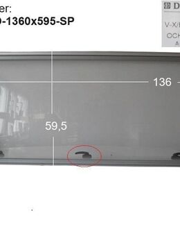 Wohnwagen Ersatzscheibe Dometic ca. 136 x 59,5 gebr. (V-X/B E1 43 - Schotten Zentrum