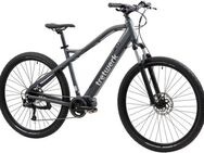 Tretwerk E-Bike Mountainbike Commander, 9 Gang Shimano Altus SGS Schaltwerk, Kettenschaltung, Mittelmotor, 417,6 Wh, Pedelec, Elektrofahrrad für Damen u. Herren, MTB