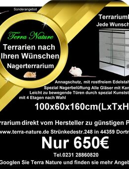Nager-Terrarium 100x60x160cm(LxTxH), Terrariumbau - Dortmund Mengede