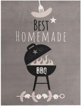 Primaflor-Ideen in Textil Fußmatte BBQ Grillunterlage HOMEMADE, rechteckig, Höhe: 5 mm, Grillmatte ideal als Bodenschutz, mit Spruch, rutschhemmend, waschbar