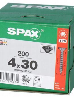 Spax-Holzschrauben 4 x 30 mm 100 Stk - Wuppertal