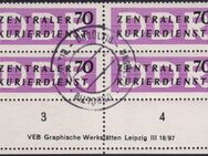 DDR - Dienstmarken B: MiNr. 9 X II DV, 01.10.1956, "Verwaltungspost A", Druckvermerk, Leerfelder,Ungültig-Stempel - Brandenburg (Havel)