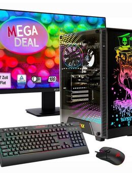 GAMEMAX MegaDeal Rockstar 2651 AMD Ryzen 7 5700X RTX 5060Ti 32GB DDR4 1TB SSD Gaming-PC-Komplettsystem (27", AMD Ryzen 7 5700X, RTX 5060 Ti, 32 GB RAM, 1000 GB SSD, Windows 11 + MSI PRO MP273A Monitor, 69cm (27)