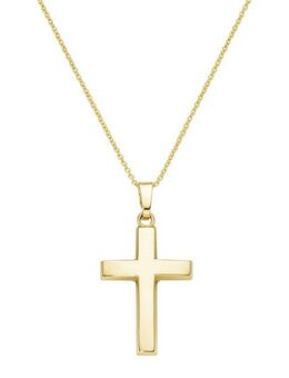 Luigi Merano Kreuzkette Kreuz Anhänger, Gold 585