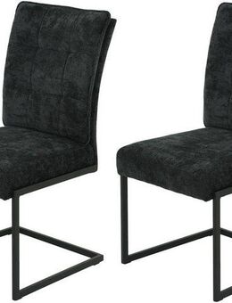 HELA Freischwinger OLIVIA Esszimmerstuhl (Set, 2 St), XL-Breite, Komfortsitz, Viskoseschaum, Griff Lehne, mit Kissen