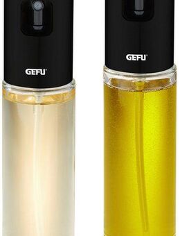 GEFU Ölspender Öl & Essig-Sprüher NEVA, 2er Set, (Set, 2-tlg), mit 2-in-1 Sprühkopf, für feinen Sprühnebel oder gleichmäßigen Strahl