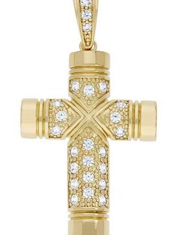 Firetti Kettenanhänger Schmuck Geschenk Silber 925 Halsschmuck Anhänger Kreuz, mit Zirkonia (synth)
