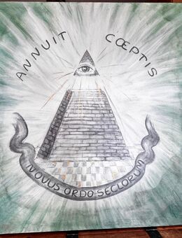 Symbolisches Gemälde „Annuit Cœptis – Novus Ordo Seclorum“ - Neudenau
