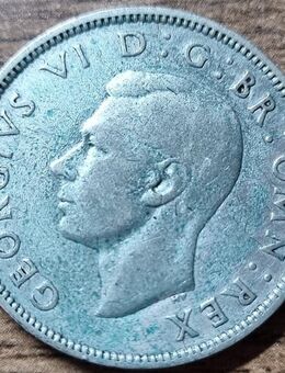 Großbritannien, Two Shillings 1940 Münze, George VI, SS, Silber - Essen