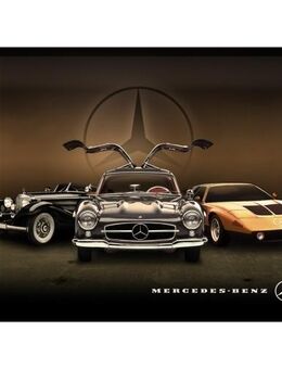 Schönes Mercedews-Benz Blechschild 3 Cars 40x30 cm - Berlin