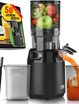Slow Juicer Entsafter mit großer Öffnung, Für ganze Früchte und Gemüse, Rezepte - Mössingen