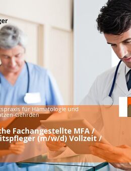 Medizinische Fachangestellte MFA / Gesundheitspfleger (m/w/d) Vollzeit / Teilzeit - Laatzen