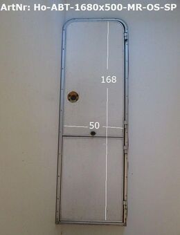Hobby Wohnwagentür / Aufbautür 168 x 50 gebraucht ohne Schloss mit Rahmen Sonderpreis RECHTS (Eingangstür) zB 680 BJ 82 - Schotten Zentrum