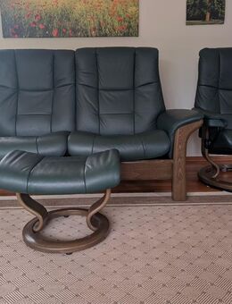 Stressless Buckingham Sofa + Sessel Mayfair + 4 Pflegeset wie neu - Wokuhl-Dabelow