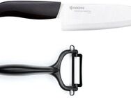 KYOCERA Messer-Set (Set, 2-tlg., 1 x Santokumesser, 1 x Sparschäler), extrem scharfe Hochleistungskeramik-Klinge