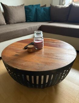 Runder couchtisch aus Holz &Metall Industrial style - Stockstadt (Main)